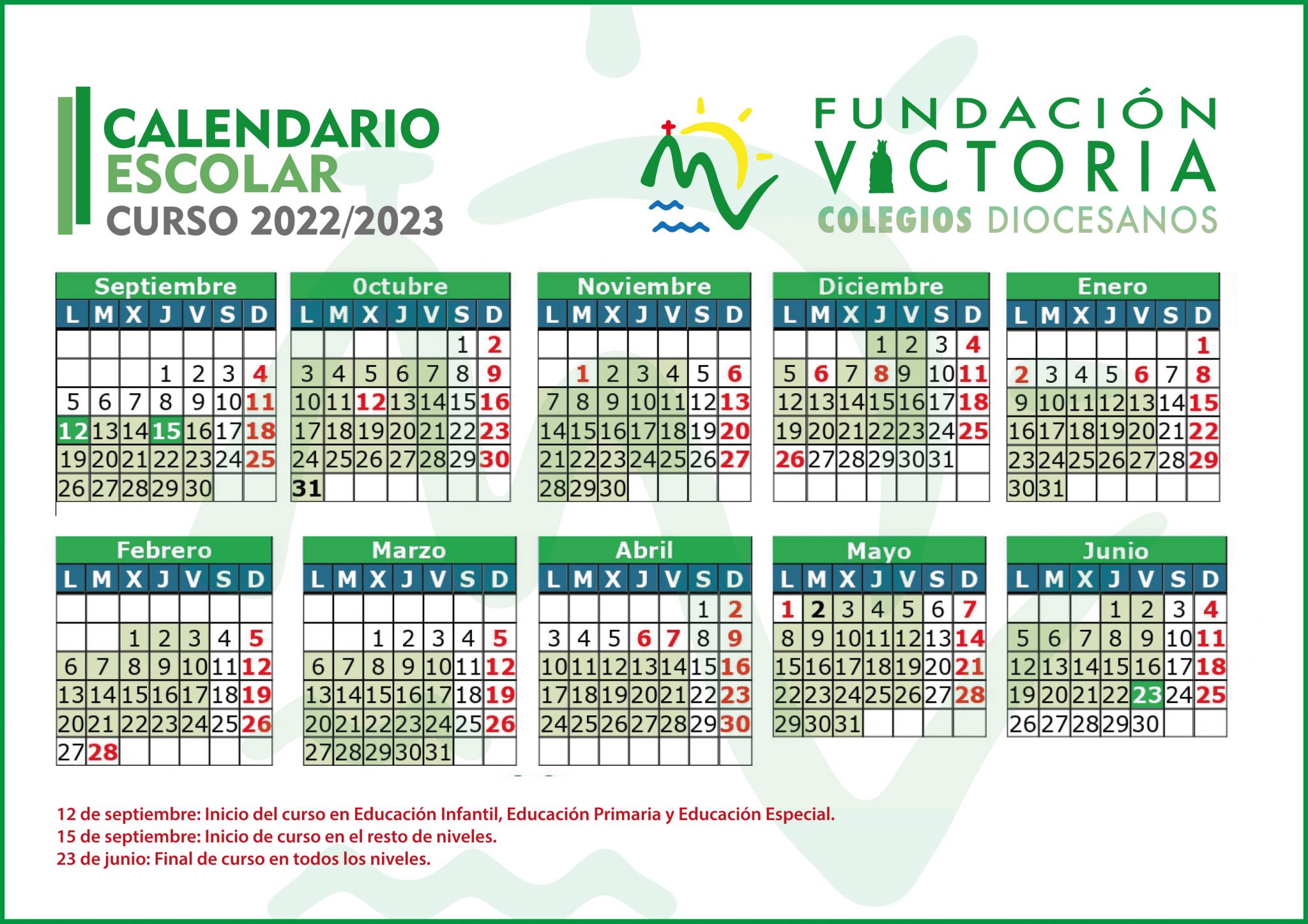 Calendario Escolar Para El Curso 20222023 En La Provincia De Málaga